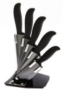 5 керамических ножей с подставкой купить в Телемагазине Нового Уренгоя